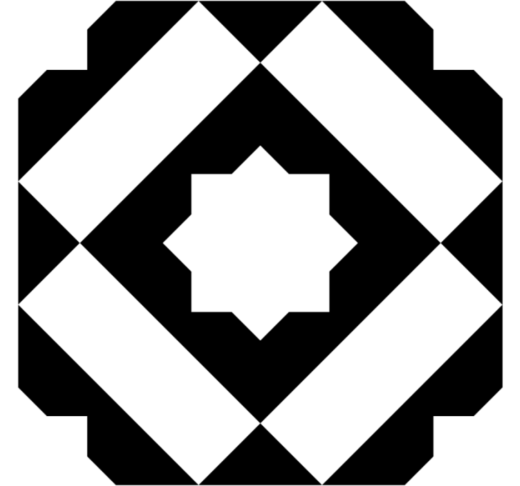 Suporturi pahare cu model geometric negru - TenStickers