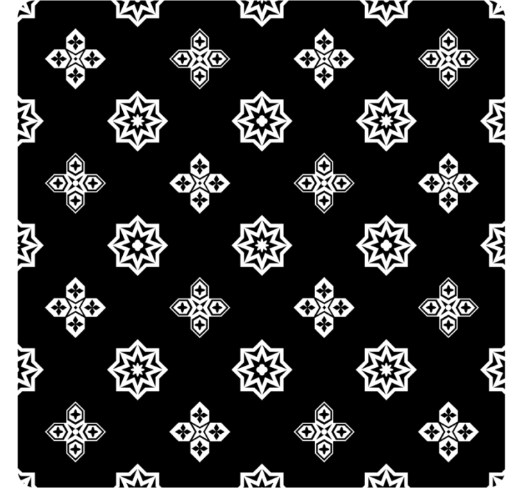 Suporturi pahare cu model floral geometric - TenStickers