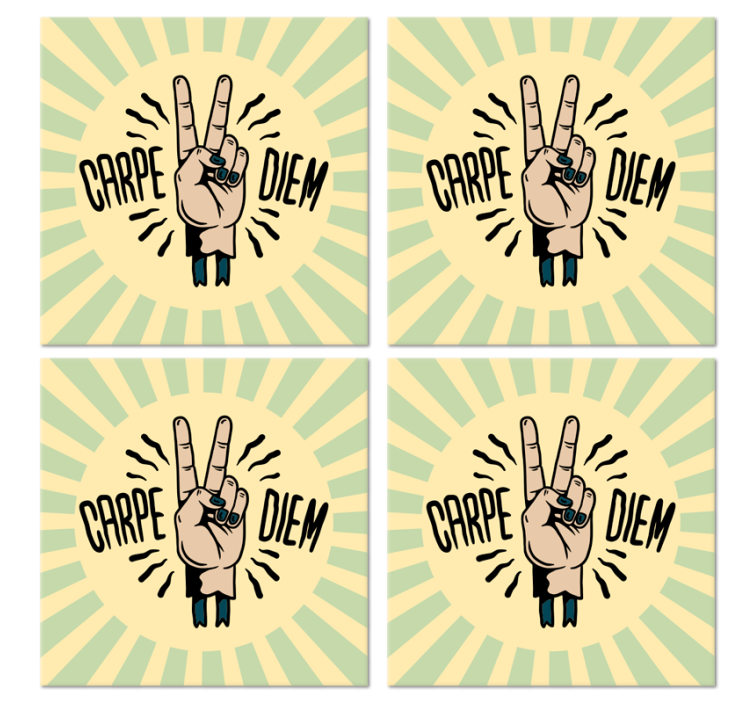 Suporturi pahare cu fraze semnul păcii - TenStickers