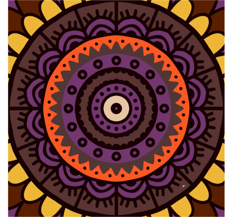 Suporturi pahare cu model circular complex - TenStickers