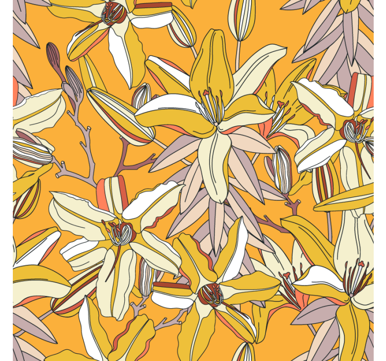 Suporturi pahare de bere cu model floral vibrant - TenStickers