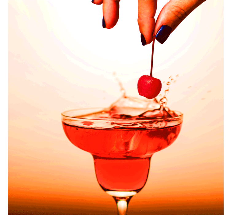 Suporturi pahare moderne deliciu cocktail cu cireșe - TenStickers