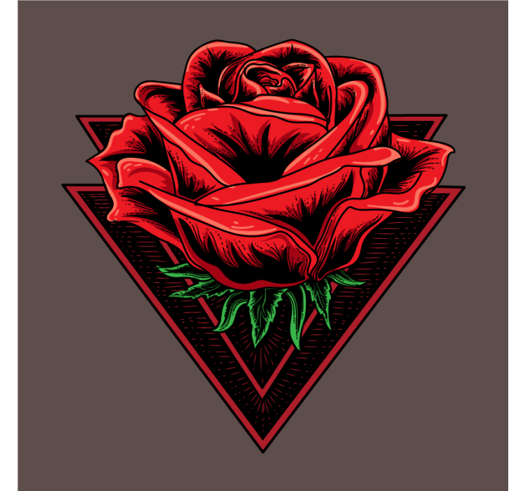 Suporturi pahare geeks grafică trandafir roșu - TenStickers