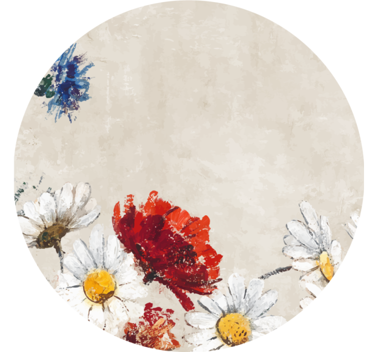 Suporturi pahare vintage compoziție florală vibrantă - TenStickers