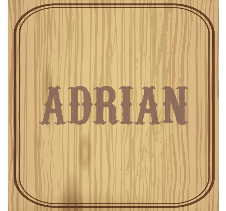 Suporturi pahare cu nume personalizare lemn - TenStickers