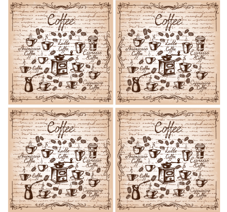 Decoupage cu băuturi coaster vintage - TenStickers