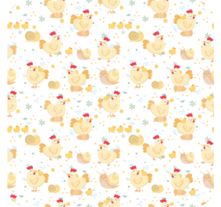 Suporturi pahare geeks cu model jucăuș de pui - TenStickers