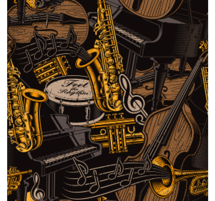 Suporturi pahare geeks model instrumente muzicale - TenStickers