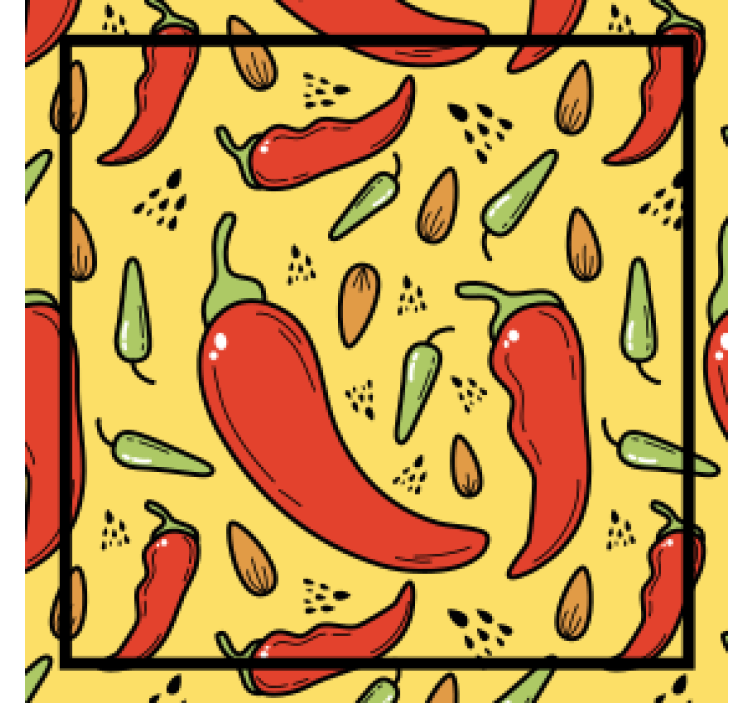 Suporturi pahare moderne cu model ardei iute - TenStickers