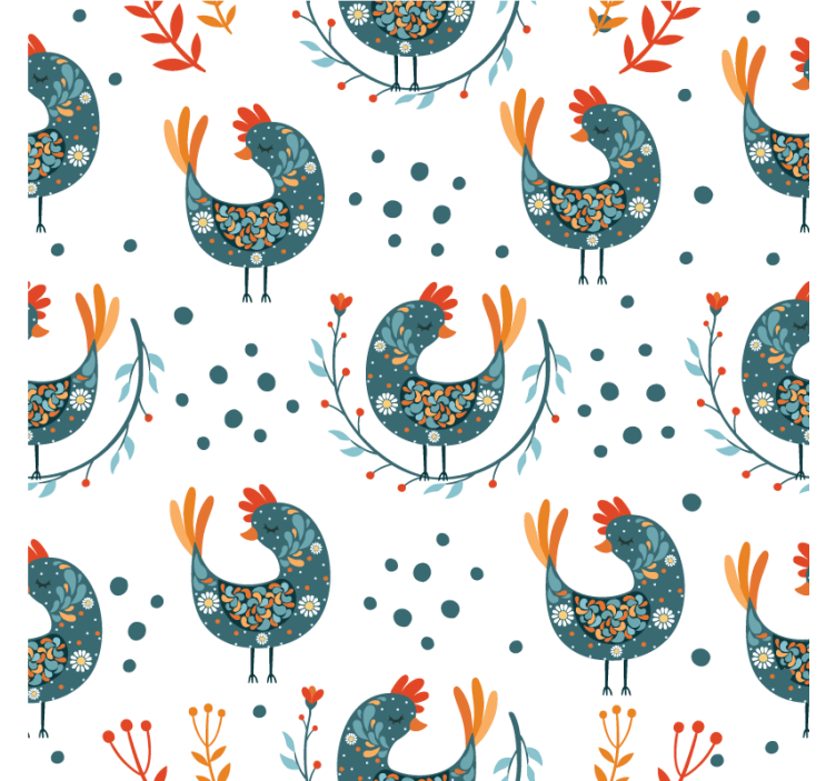 Suporturi pahare geeks cu model jucăuș de găini - TenStickers