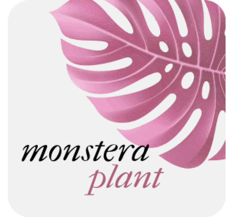 Suporturi pahare cu nume accent frunză monstera - TenStickers