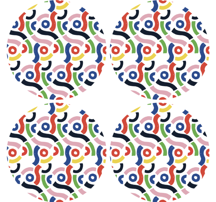 Suporturi pahare cu modele abstracte colorate - TenStickers