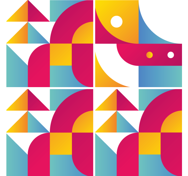 Suporturi pahare cu modele geometrice - TenStickers