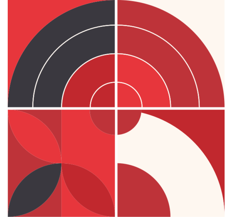 Suporturi pahare cu modele geometrice colorate - TenStickers