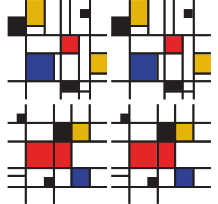 Suporturi pahare moderne cu blocuri geometrice - TenStickers