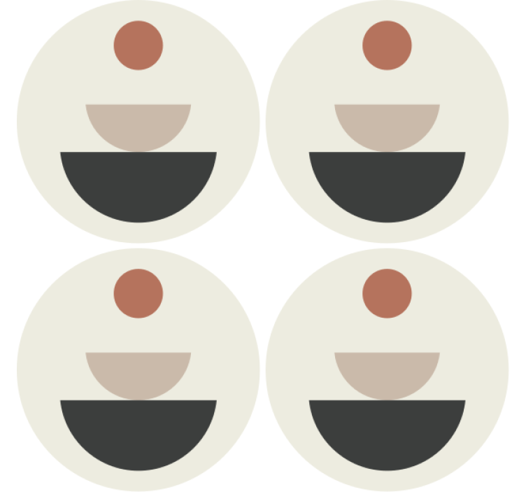 Suporturi pahare geeks forme circulare stratificate - TenStickers