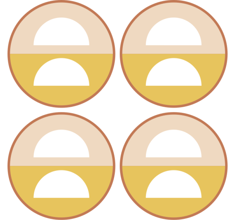 Suporturi pahare geeks cercuri geometrice half - TenStickers