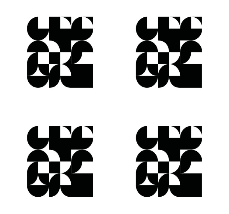 Suporturi pahare moderne cu modele geometrice monocrome - TenStickers