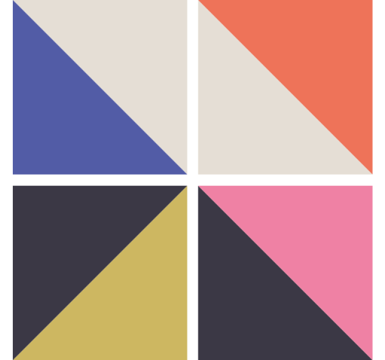 Suporturi pahare unghiuri geometrice multicolore - TenStickers