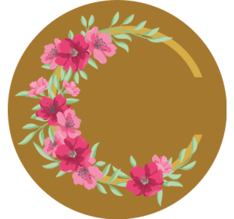 Suporturi pahare de bere design floral circular - TenStickers