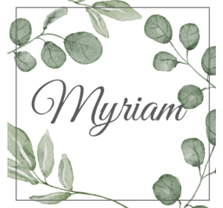 Suporturi pahare cu nume model frunze elegante - TenStickers