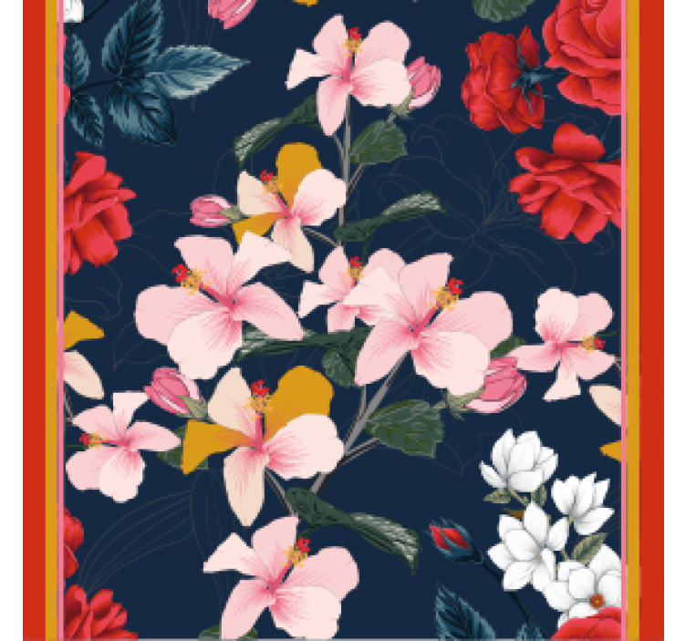 Suporturi pahare geeks cu model floral tropical - TenStickers