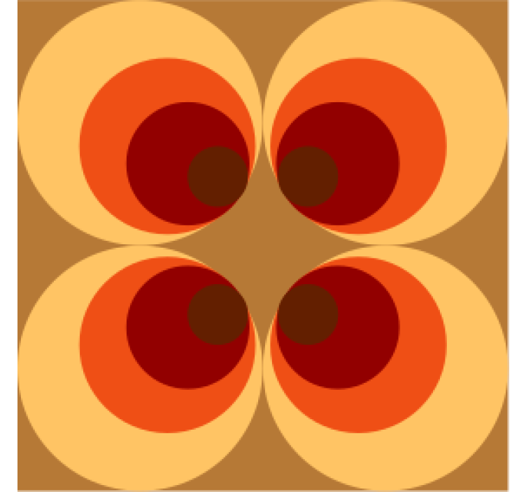 Suporturi pahare cu model circular în degrade cald - TenStickers