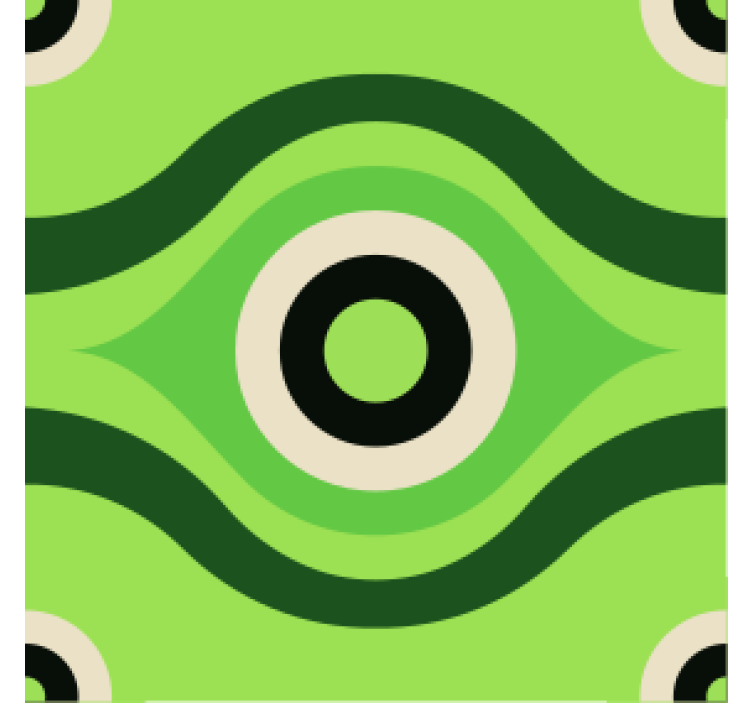 Suporturi pahare cu model verde ondulat - TenStickers