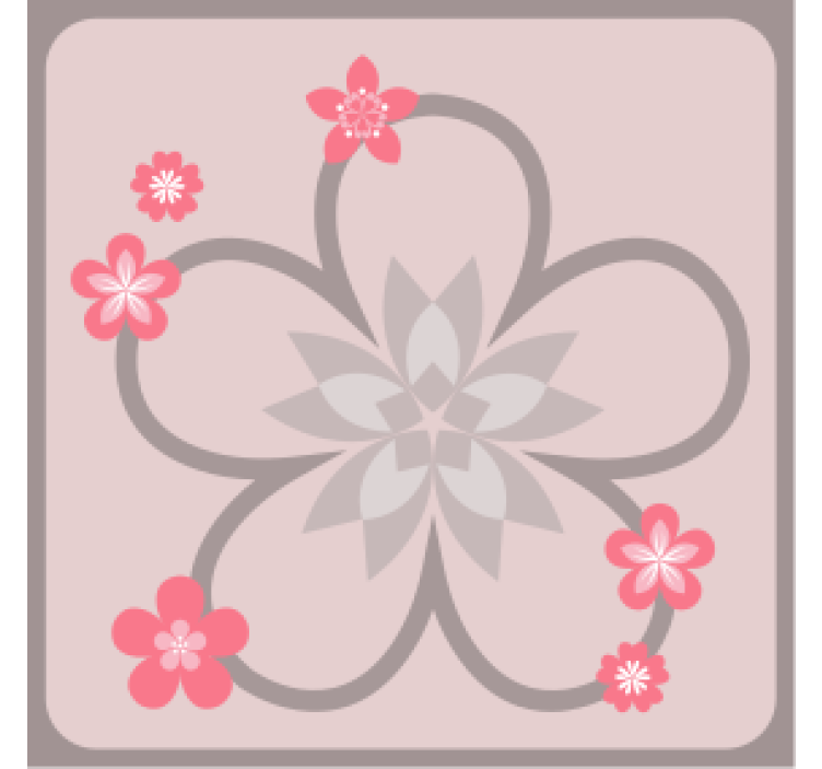 Suporturi pahare moderne cu model floral elegant - TenStickers
