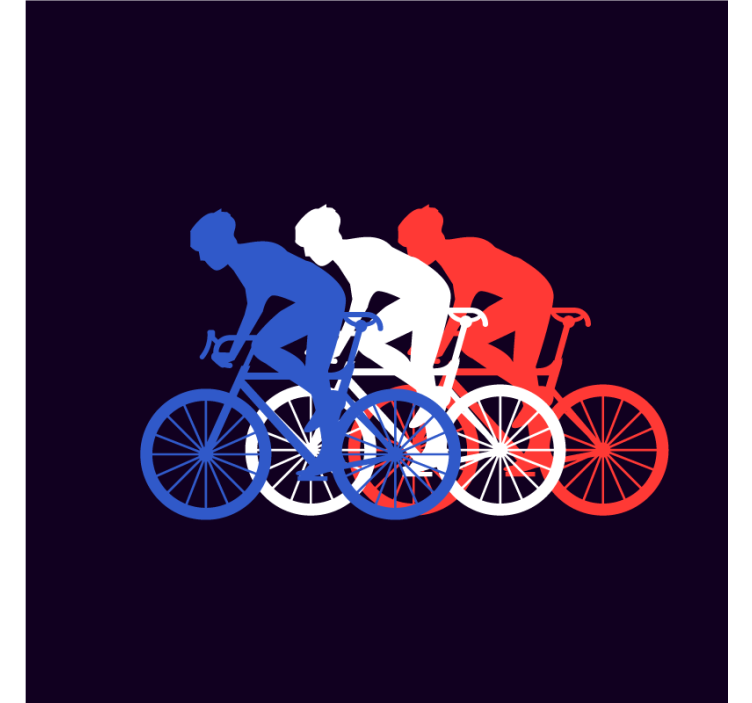 Suporturi pahare moderne cicliști în mișcare - TenStickers