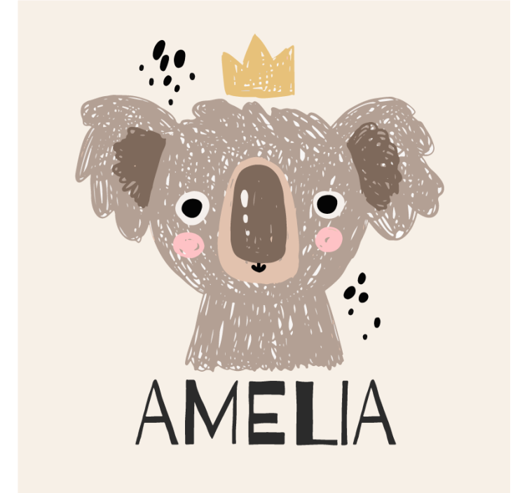 Suporturi pahare geeks koala cu coroană - TenStickers