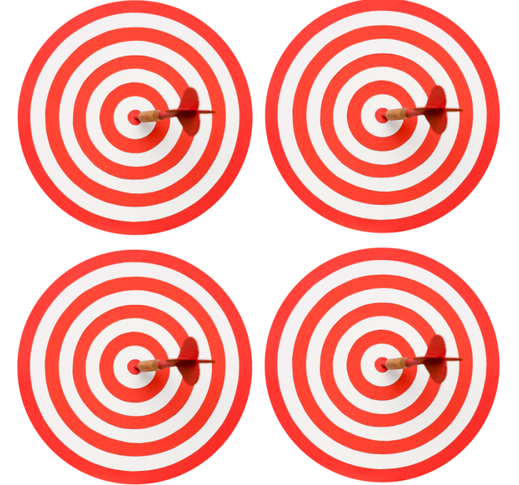 Suporturi pahare geeks model spirală țintă - TenStickers