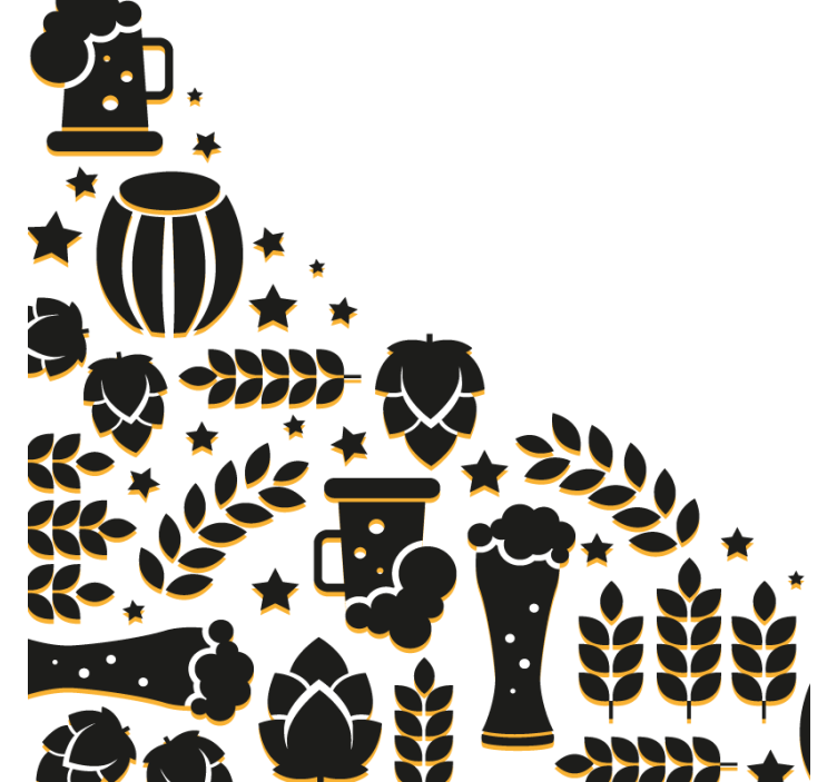 Suporturi pahare de bere compoziție elemente bere - TenStickers