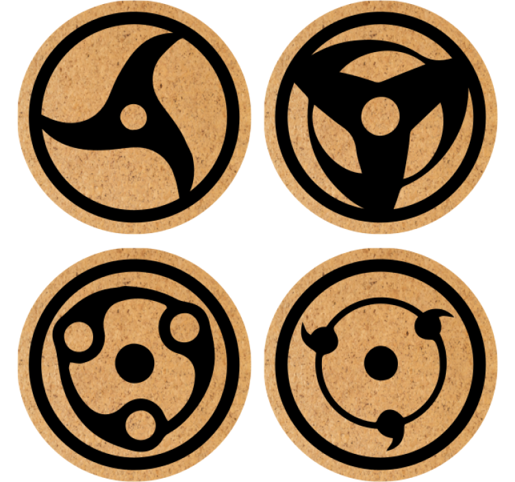 Semne și simboluri anime geek coasters - TenStickers