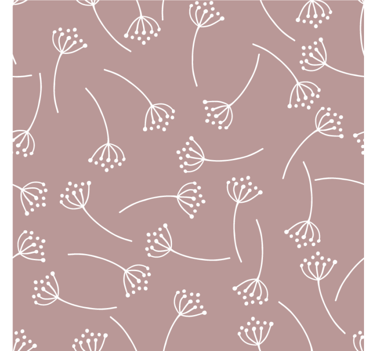 Suporturi pahare cu motiv floral în linii - TenStickers