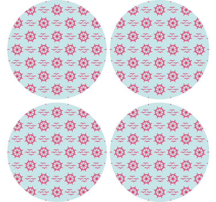 Suporturi pahare geeks model roată maritimă - TenStickers