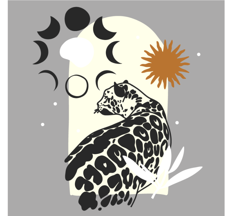 Suporturi pahare geeks silueta elegantă de leopard - TenStickers