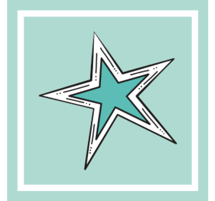 Suporturi pahare de bere accent grafic stea - TenStickers