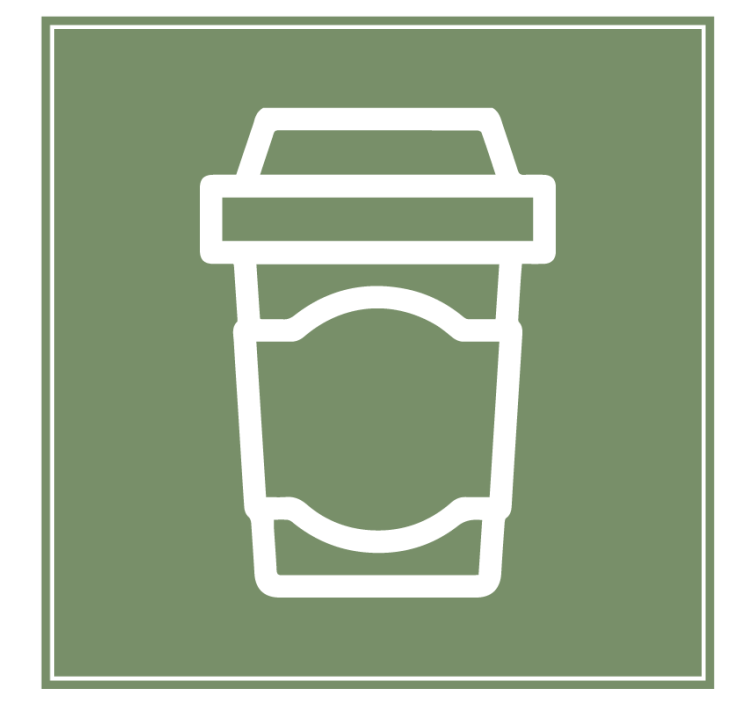 Suporturi pahare moderne ilustrație cană de cafea - TenStickers