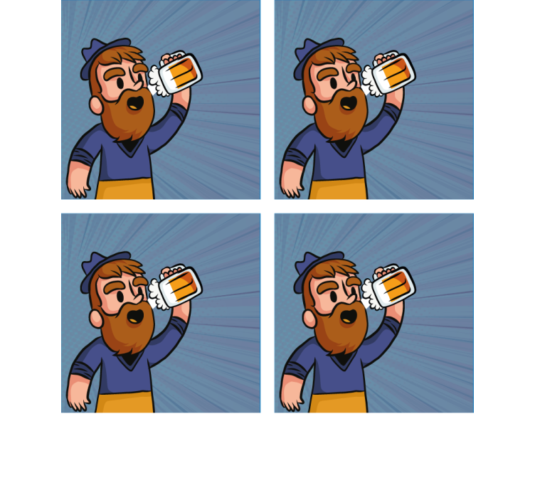 Suporturi pahare de bere entuziast vesel al berii - TenStickers