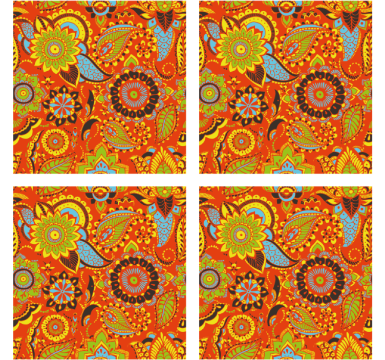 Suporturi pahare geeks cu motiv botanic vibrant - TenStickers