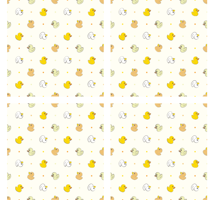 Suporturi pahare moderne cu model de rață drăguță - TenStickers