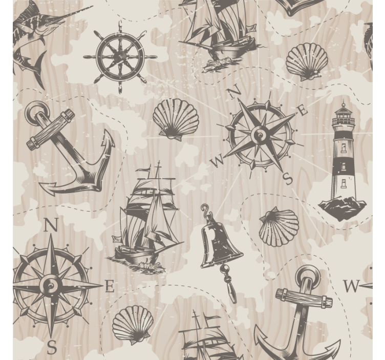 Suporturi pahare geeks cu motive nautice - TenStickers