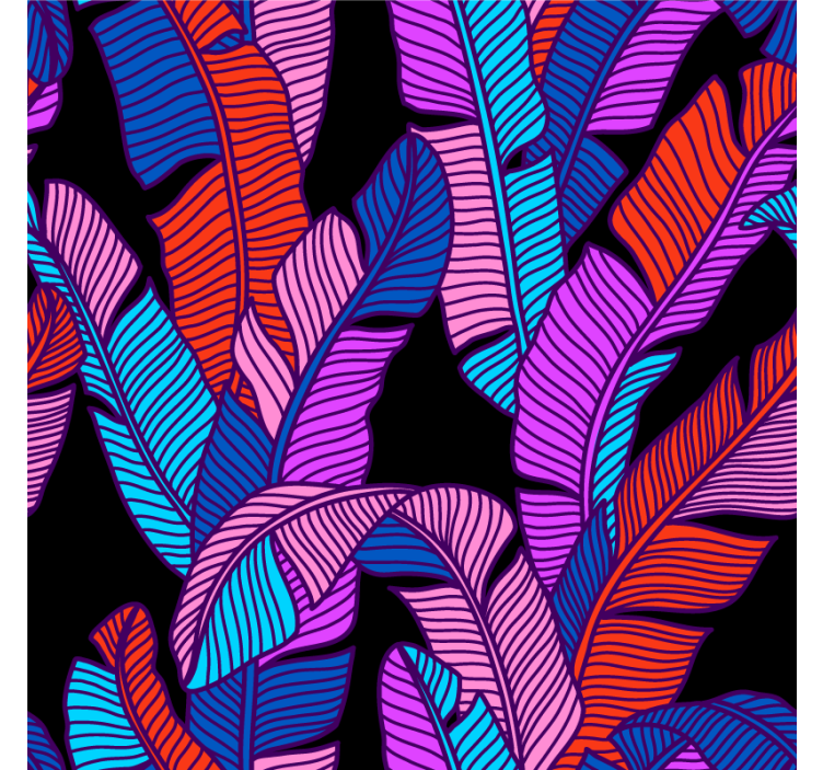 Suporturi pahare cu modele vibrante de frunze - TenStickers