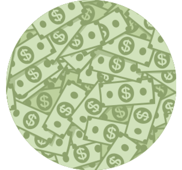 Suporturi pahare moderne cu model de bancnote - TenStickers