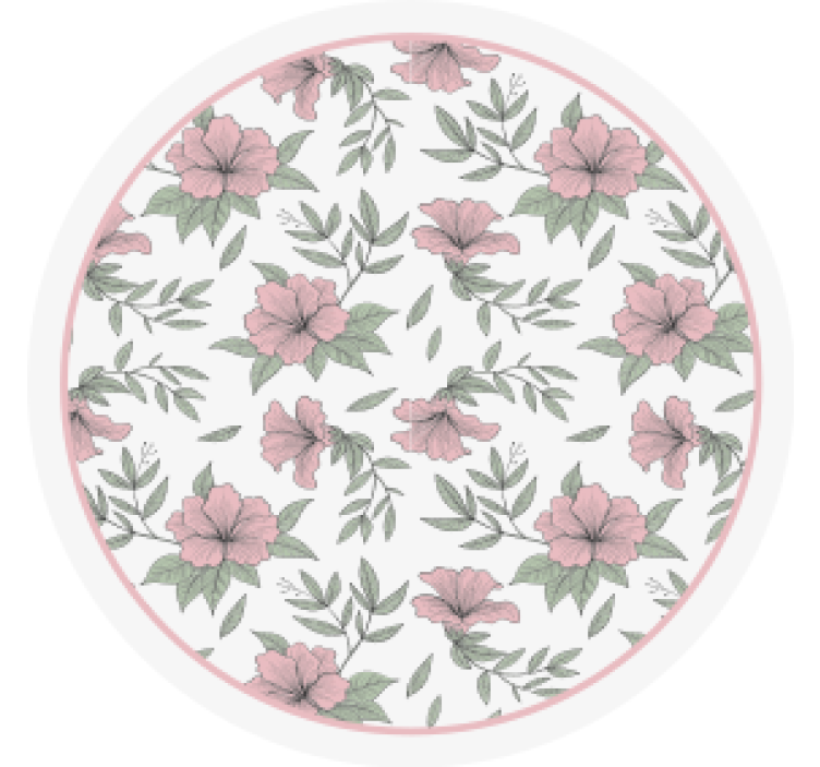 Suporturi pahare cu model floral rotund - TenStickers