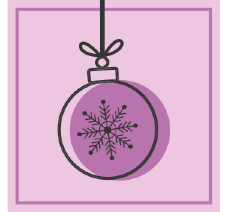 Suporturi pahare de crăciun cu grafică fulg de nea - TenStickers