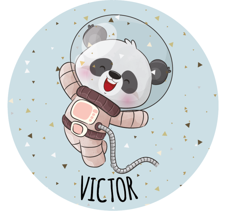 Suporturi pahare vintage panda astronaut vesel - TenStickers