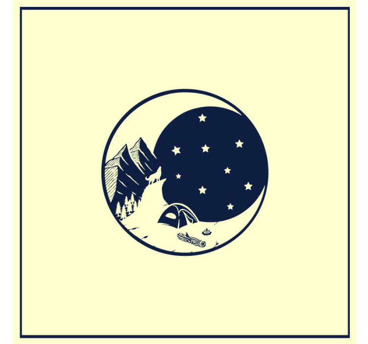 Suporturi pahare moderne peisaj montan nocturn - TenStickers