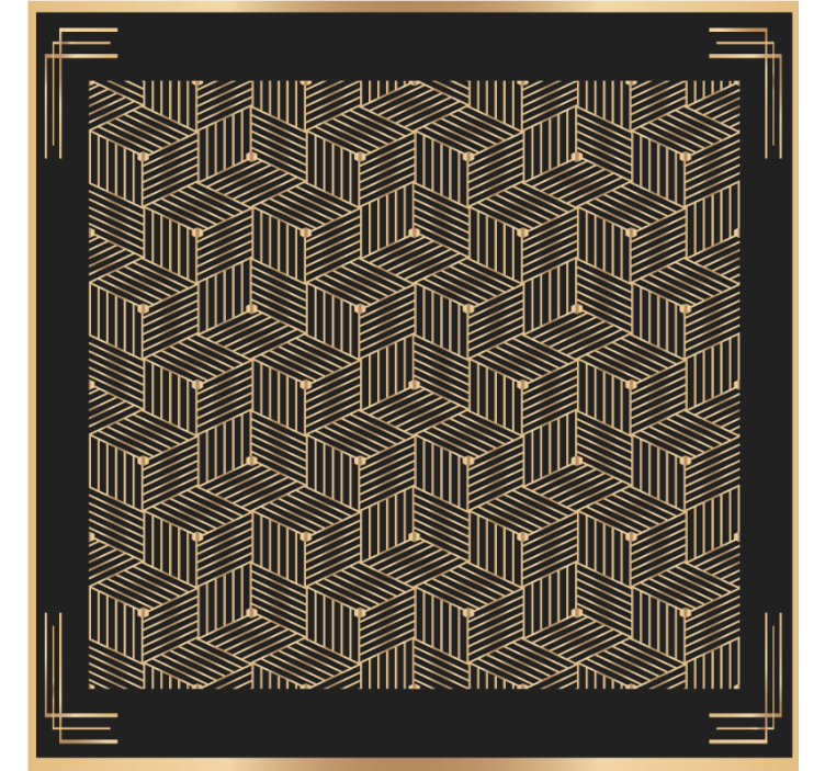 Suporturi pahare cu motiv geometric de frunze - TenStickers